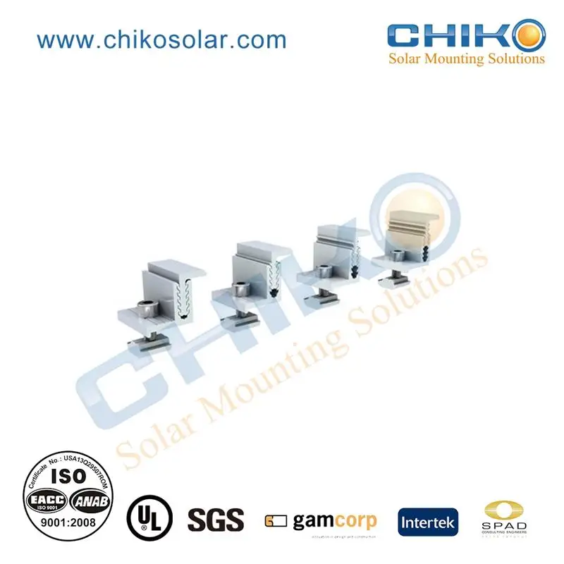Products supply solar mounting mid clamp for solar panel mounting rack