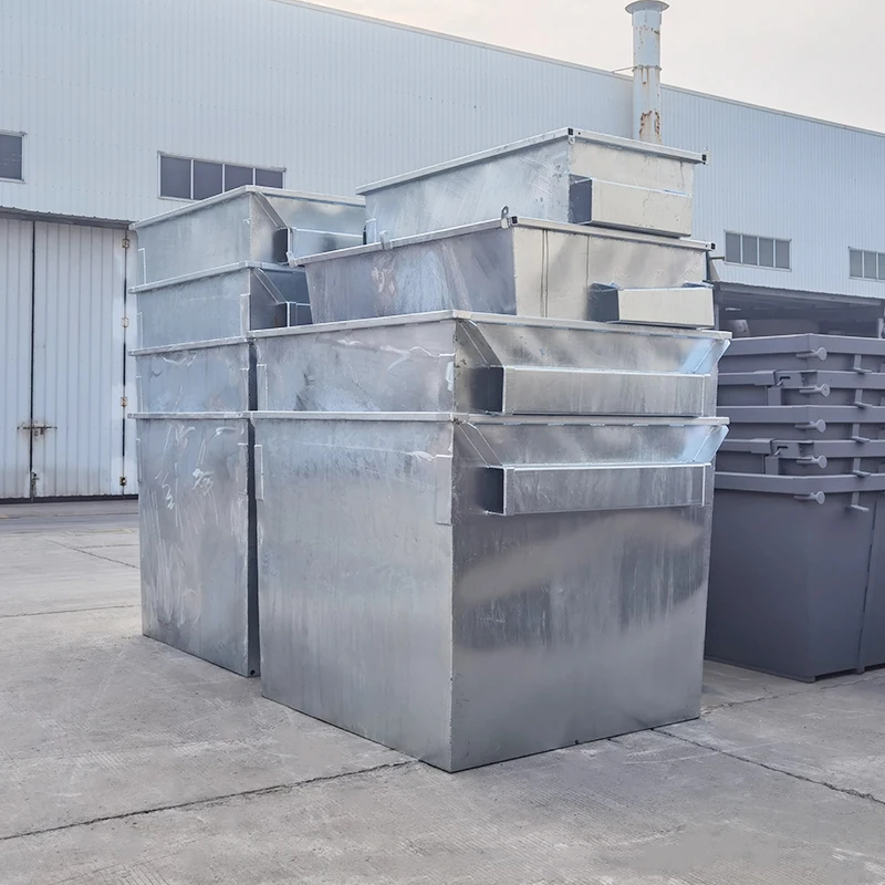 Forklift bottom drop rear skip bin