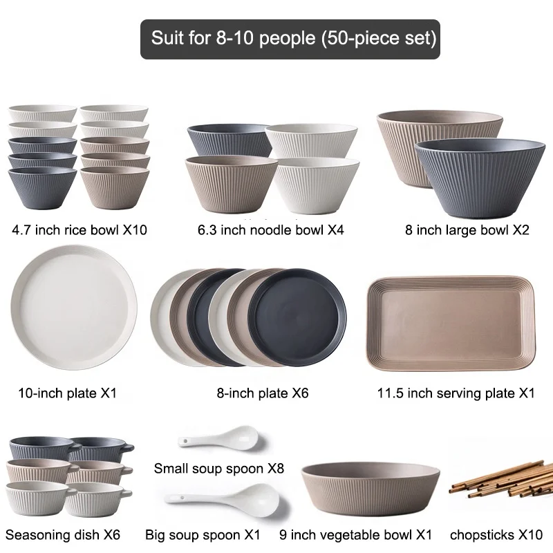Minimal Dishes & Plates Nordic Tableware 28pcs Nordic Ceramic Dinnerware Sets Porcelain Dinner Set Vajilla De  Lujoso