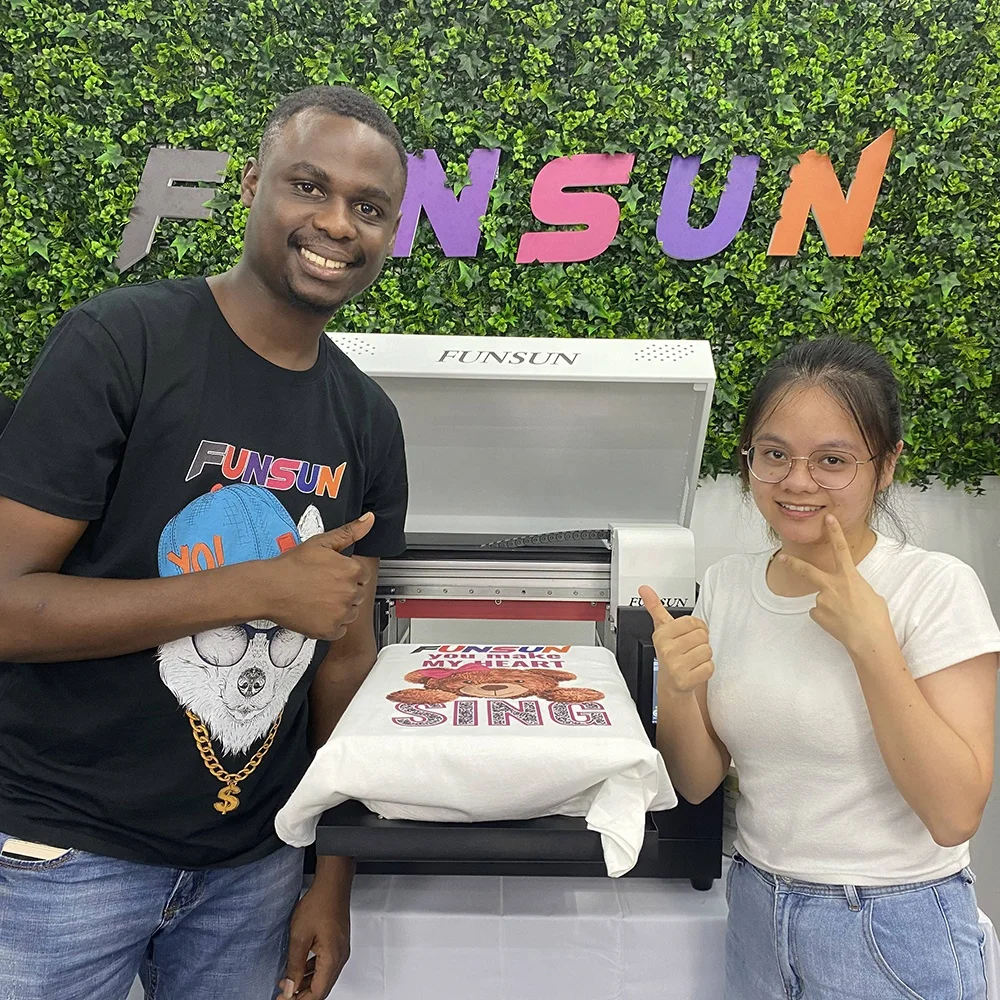 A3 Size Digital Touch Screen DTG Printer Garment T-Shirt Printing Machine for T-Shirts Bags Jersey with White Ink Cycle System