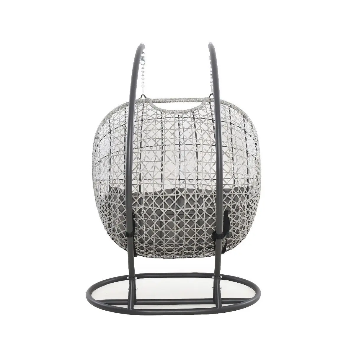 Morden Design Patio Hanging Wicker Swing Egg Sofa with Stand Garden loveseat Outdoor Double Seat Rattan Foldable Swing Chair
