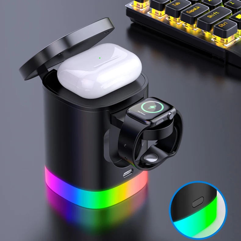 New Products Electronics 3-in-1 Magnetic 15W Foldable Fast Qi Lamp Wireless Chargers for Cell Phone