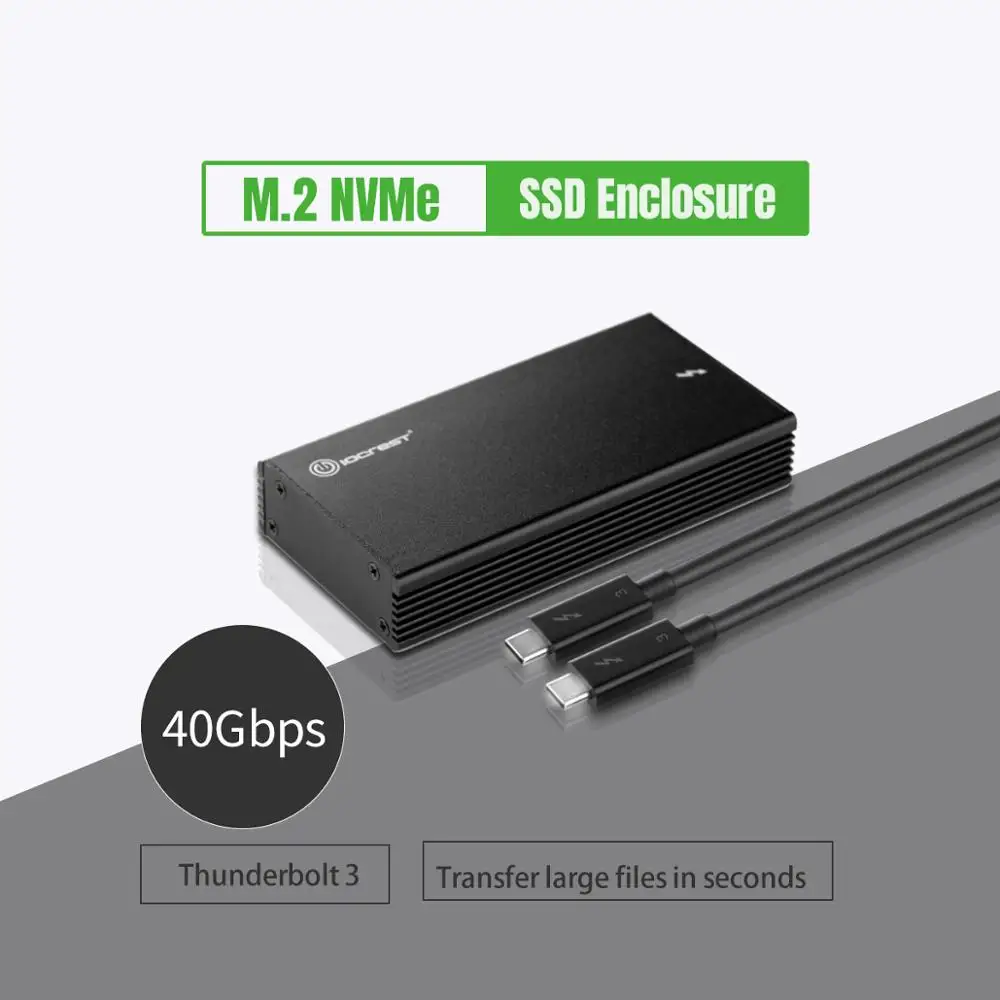  Сертифицированный корпус IOCREST thunderbolt 3 40 Гбит/с для NVMe M.2 SSD ноутбука и настольного