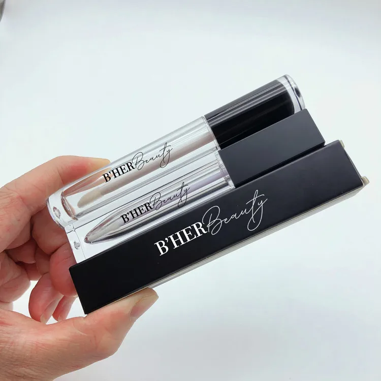 Оранжевый прозрачный тюбик для блеска для губ для высококачественной косметики