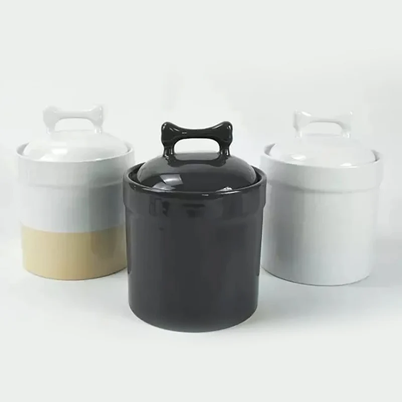 Fashion Popular Unique Design Ceramic Jar essential oil Pet Food Storage Tank With Lids