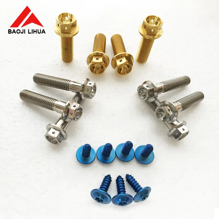 Heng titanium hex flange bolts for motorcycle