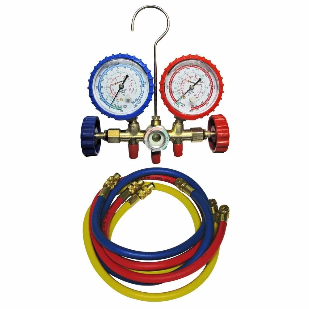 Cheap refrigerant single manifold tool high or low pressure gauge set R22   R12  R502