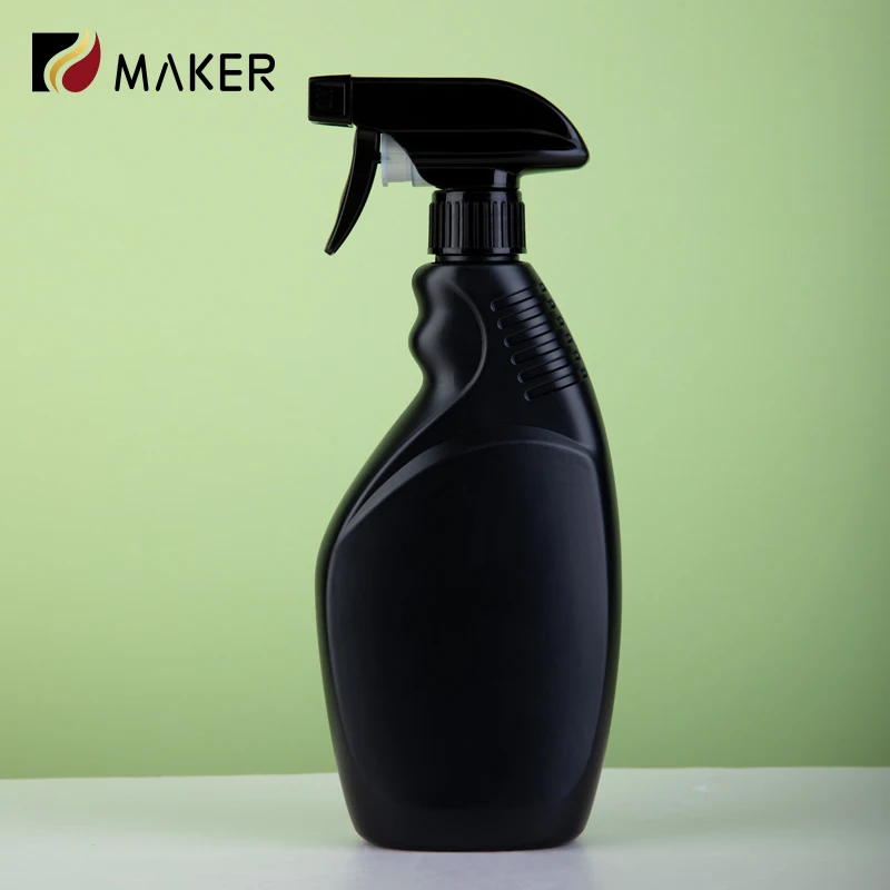 Empty 250ml 500ml 750ml 8 16 oz Customized Cleaner HDPE Matte Black Plastic Mini Trigger Alcohol Sprayer Fine Mist Spray Bottle