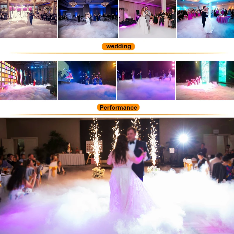 Wedding 3000w Low Lying Fog Machine Water Based Dual Output Hazer Dry Ice Smoke Machine Low Fog Machine 3000w 6000w