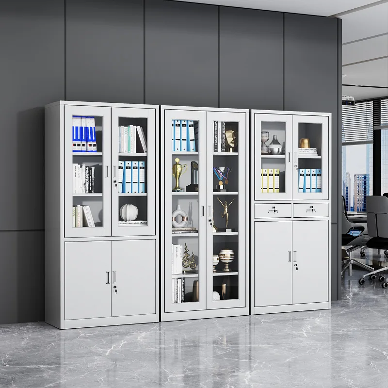 Customized Financial office file utility cabinet with doors and lock accounting bookshelf partition decorative storage cabinet