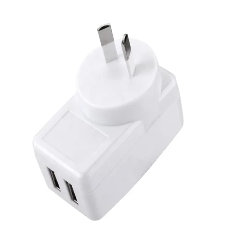 
Dual Ports USB Power Adapter 5V 2.1A Australia New Zealand AU Plug Wall Charger For iPhone for Samsung Smart Phone 