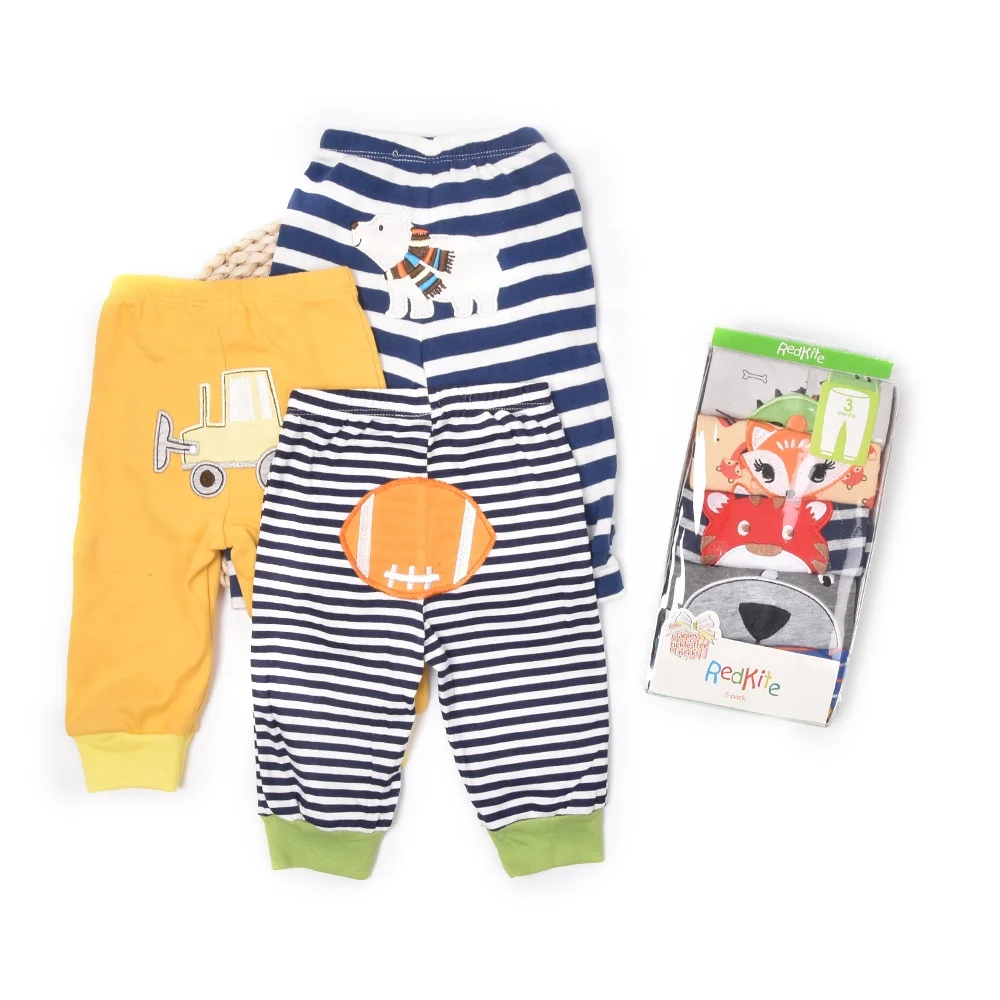 2.1 wholesale 5pcs / bag new fashion style 100% cotton baby harem long pants