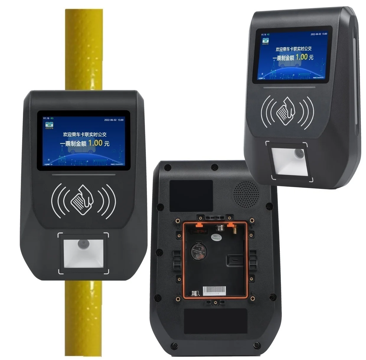 Public transportation RFID smart card reader bus cashless card payment terminal bus fare collection system