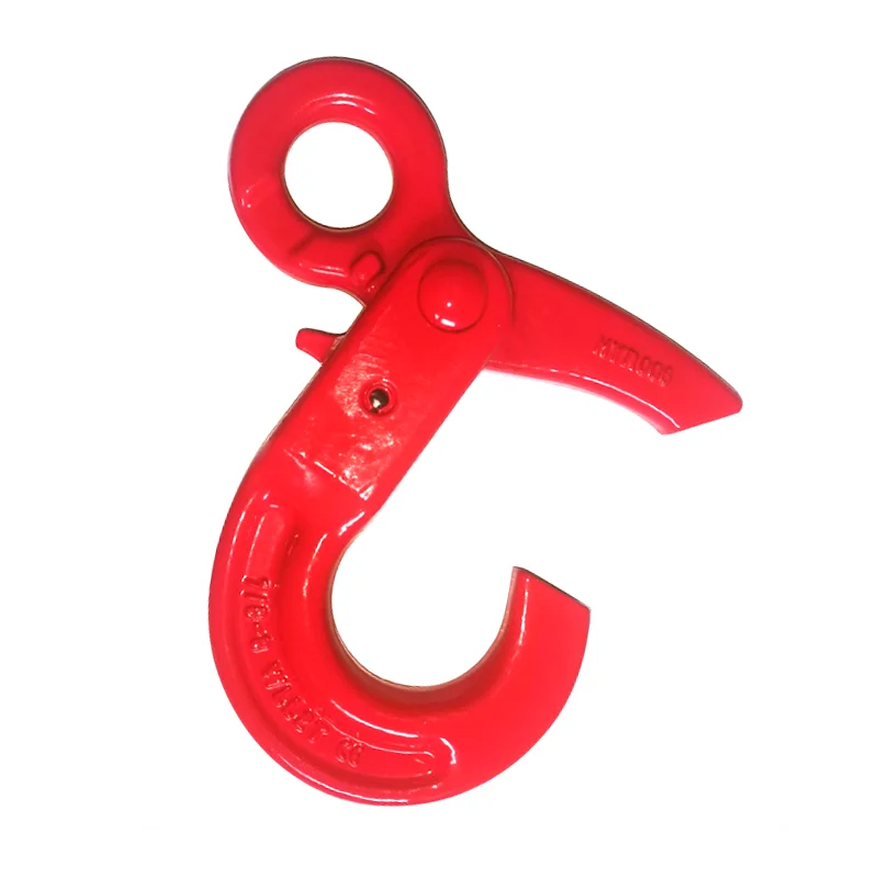 G80 European safety self-locking hook Rotary safety hook alloy steel Angle eye type lifting cargo hook rigging