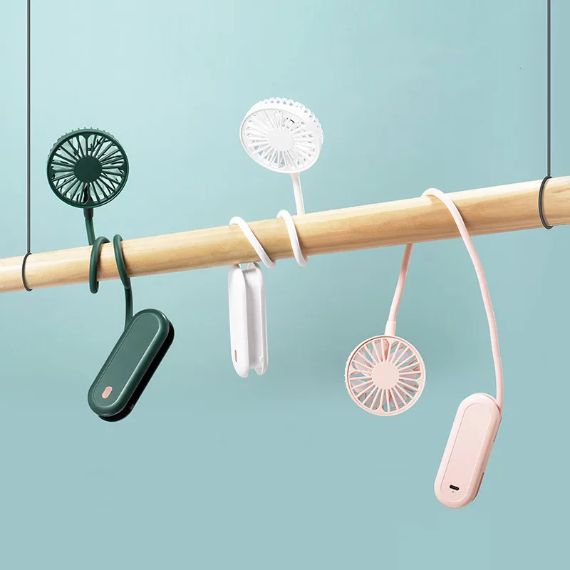 Hanging Cooler New Electronic Adjustable Mini Usb Rechargeable Battery USB Portable Home office outdoor Neck Fan