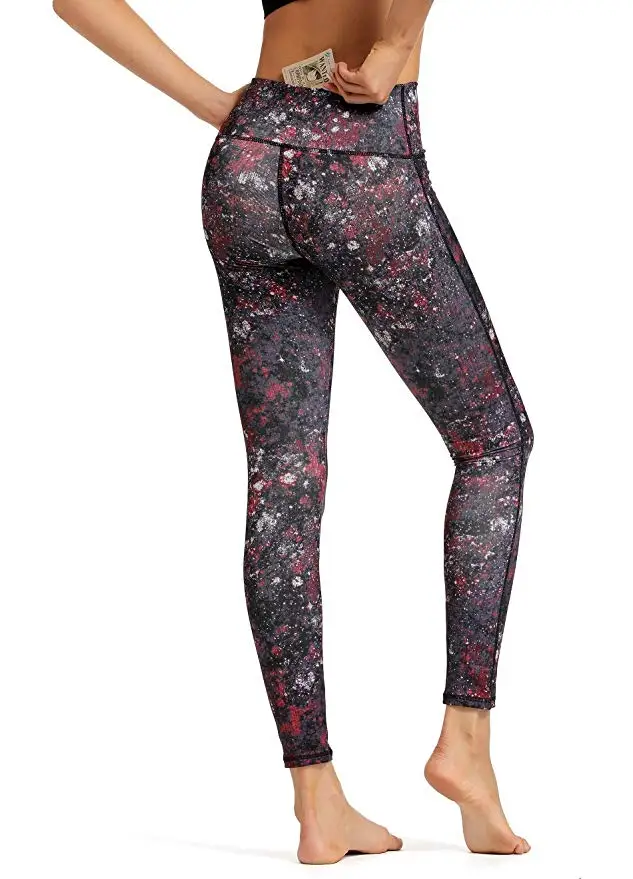 
High Waist Women Tight Sublimation Printing Leggings sports wear Gym fitness clothing set Pocket Custom Logo dropship yoga pants 