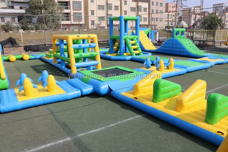 WINSUN Amazing Splash Inflatable  Water Park Toys,inflatable Float Challenge 5k Obstacle Course,inflatable Water Equipments