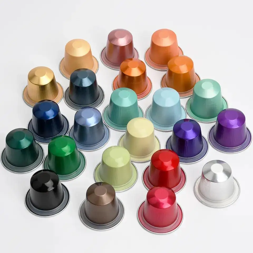 2023 Nespresso оригинальная линейная система одноразовый 15 мл кофейный фильтр для кофе корпус алюминиевая пустая кофейная