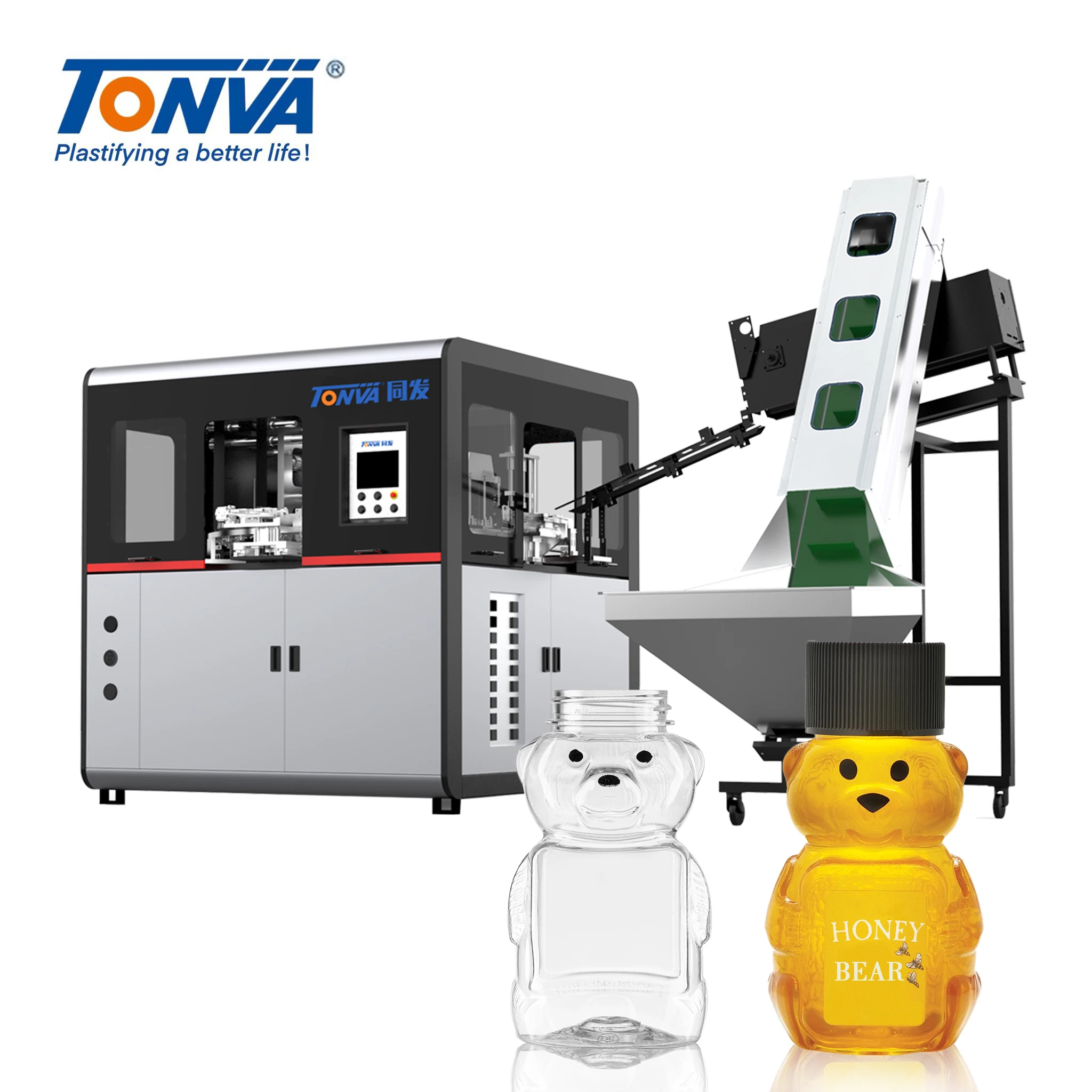 Plastic PET Honey Bear Bottle Making Bottle Blowing Molding Machine