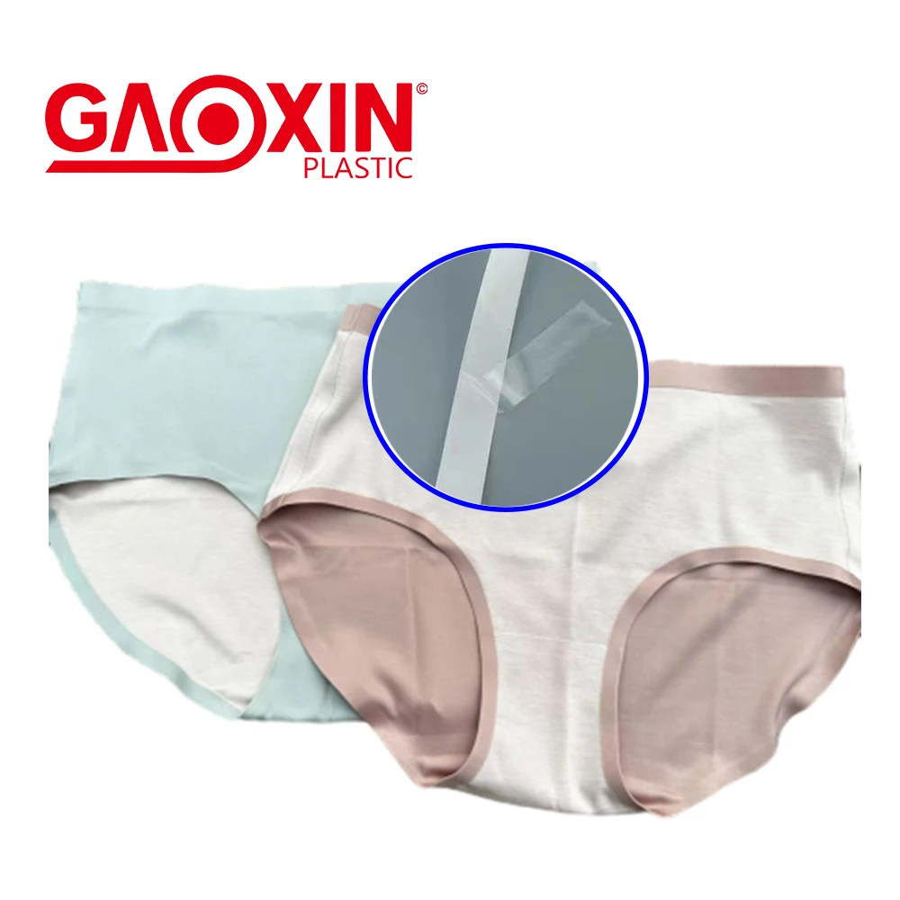 Customizable flexible transparent tpu adhesive hot location adhesive tape for seamless panties garment accessories