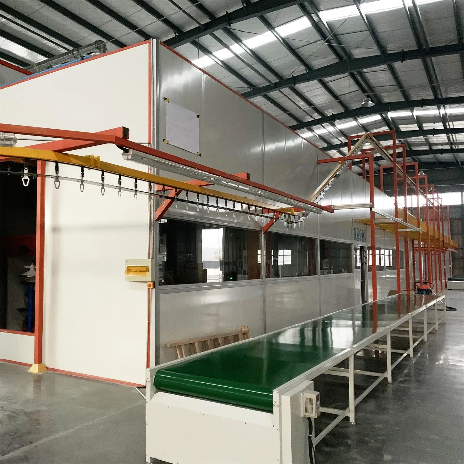 
One-stop automatic powder coating line with spray booth oven powder spraying machine 
