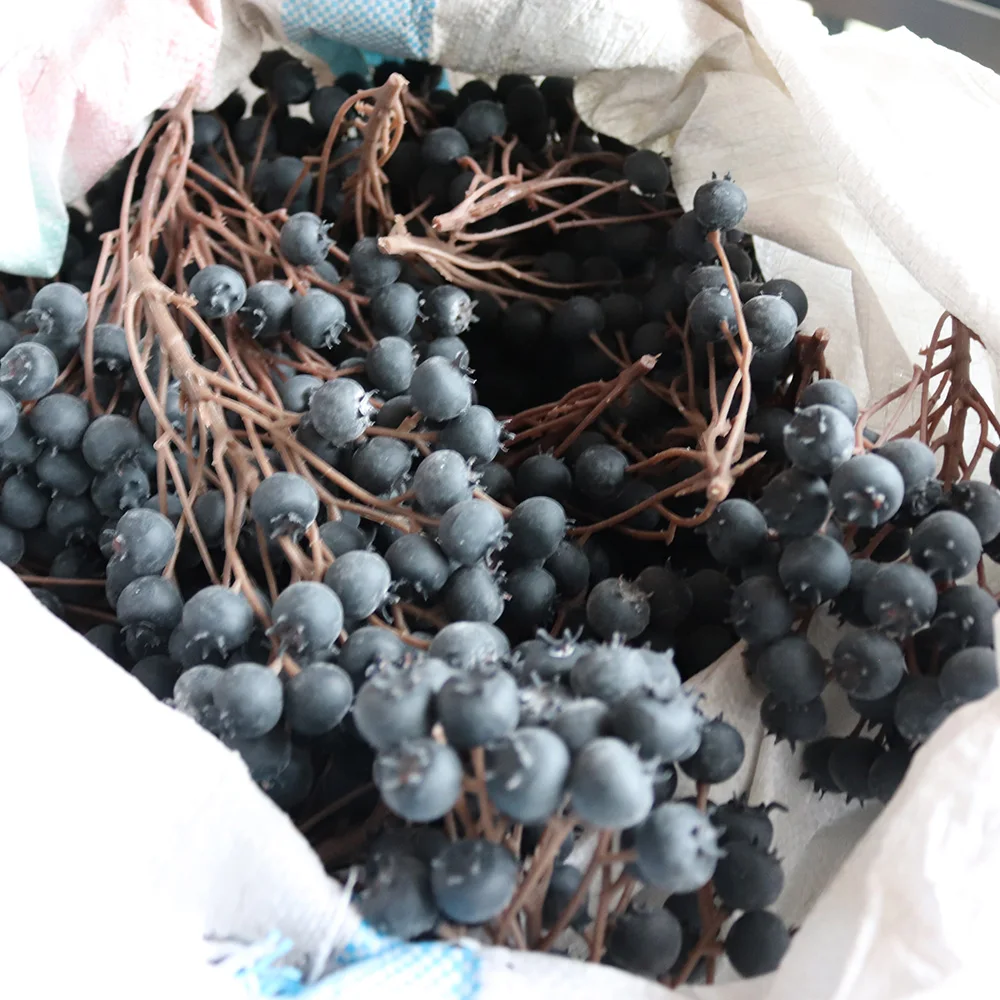 Realistic Artificial Blueberry String Lifelike Fruit Decor for Home Artificial Blueberry Garland  Lifelike fruit decor