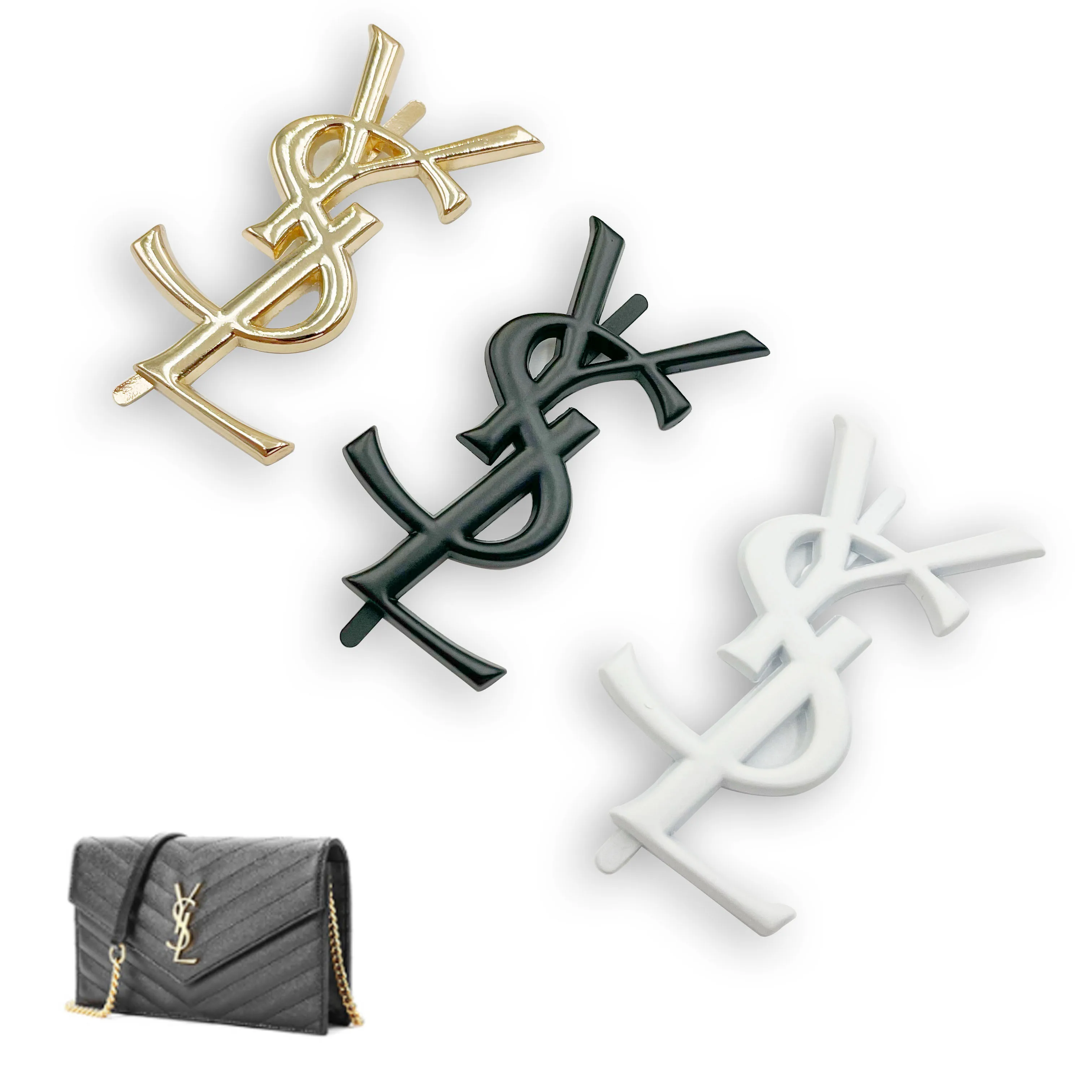 High quality popular available brand metal logo/custom design metal tag for handbags and bags