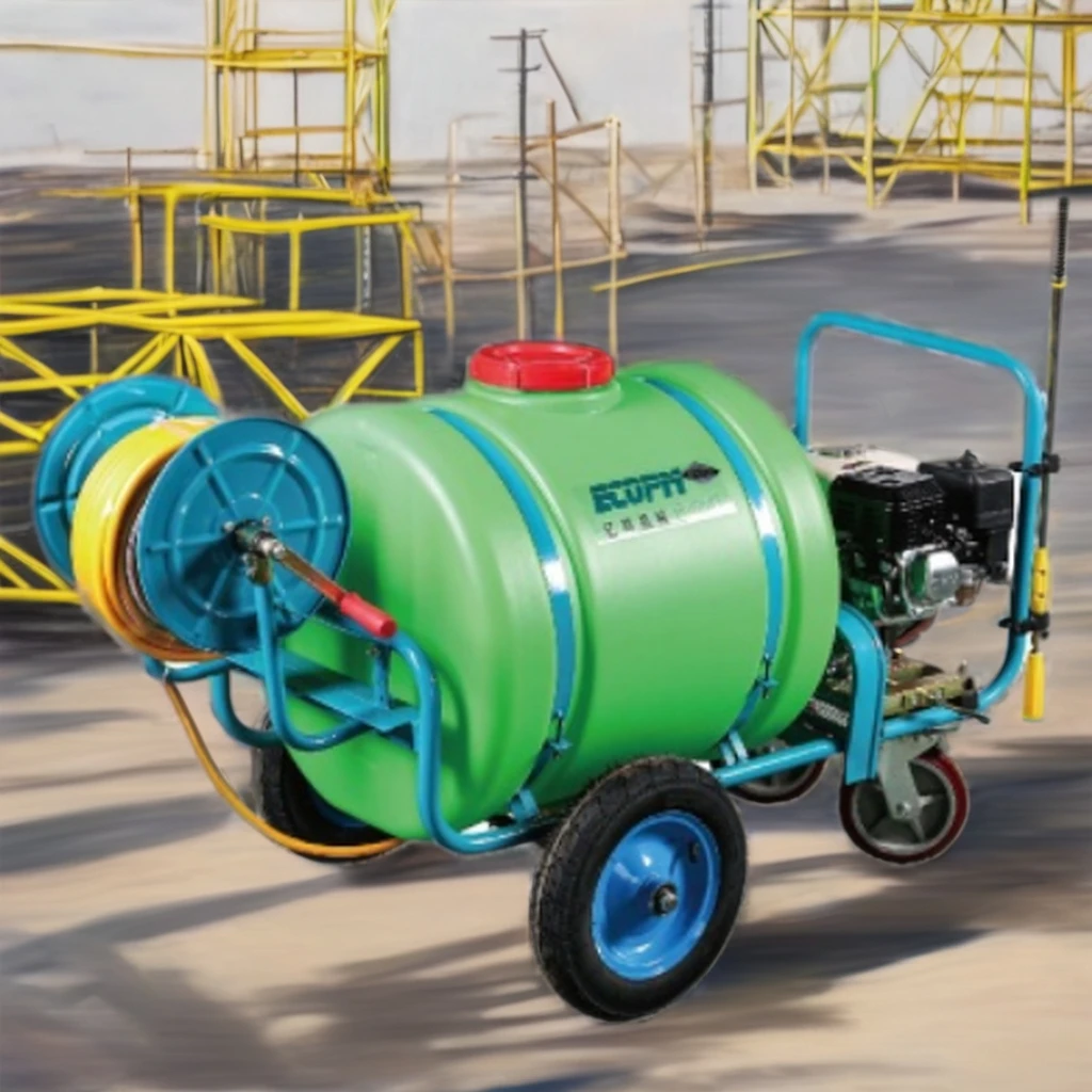 160L Portable Fog Machine 5.5 HP Gasoline Engine Range Four-Wheeled Trolley Hand Push High Pressure Drug sprayer for agricult