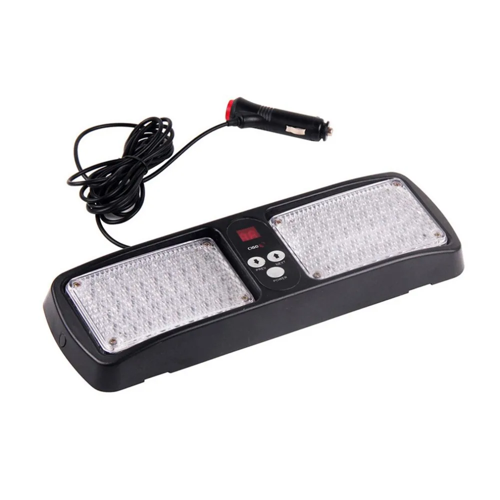 
86 LED Super Bright Car/Truck Emergency Dash Visor Strobe Light with 12 flash patterns Red+blue 