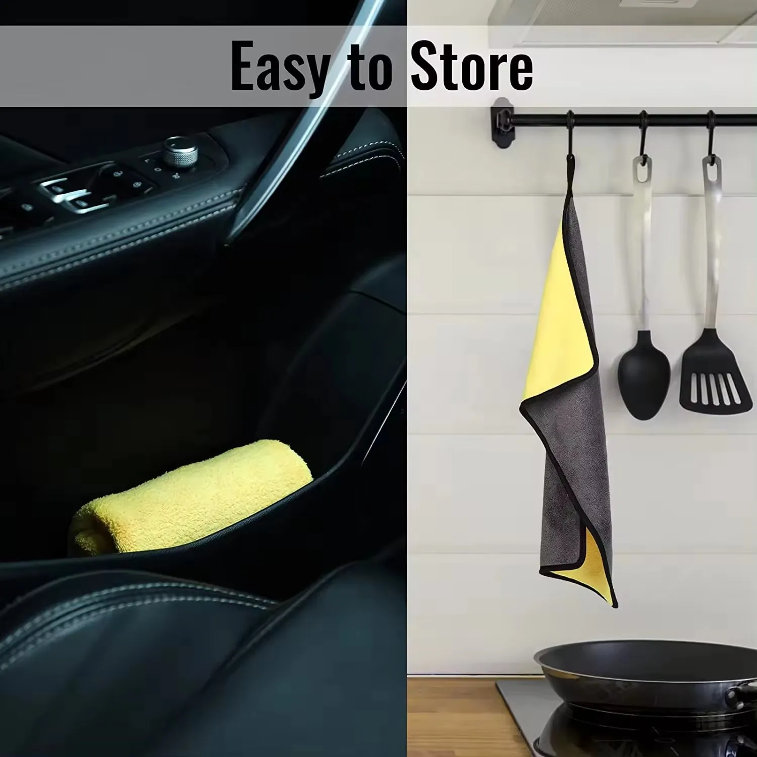 Factory direct sales High Quality Double Layer Absorbent Car wash Towel Microfiber Towel Car Cleaning Car wash towel