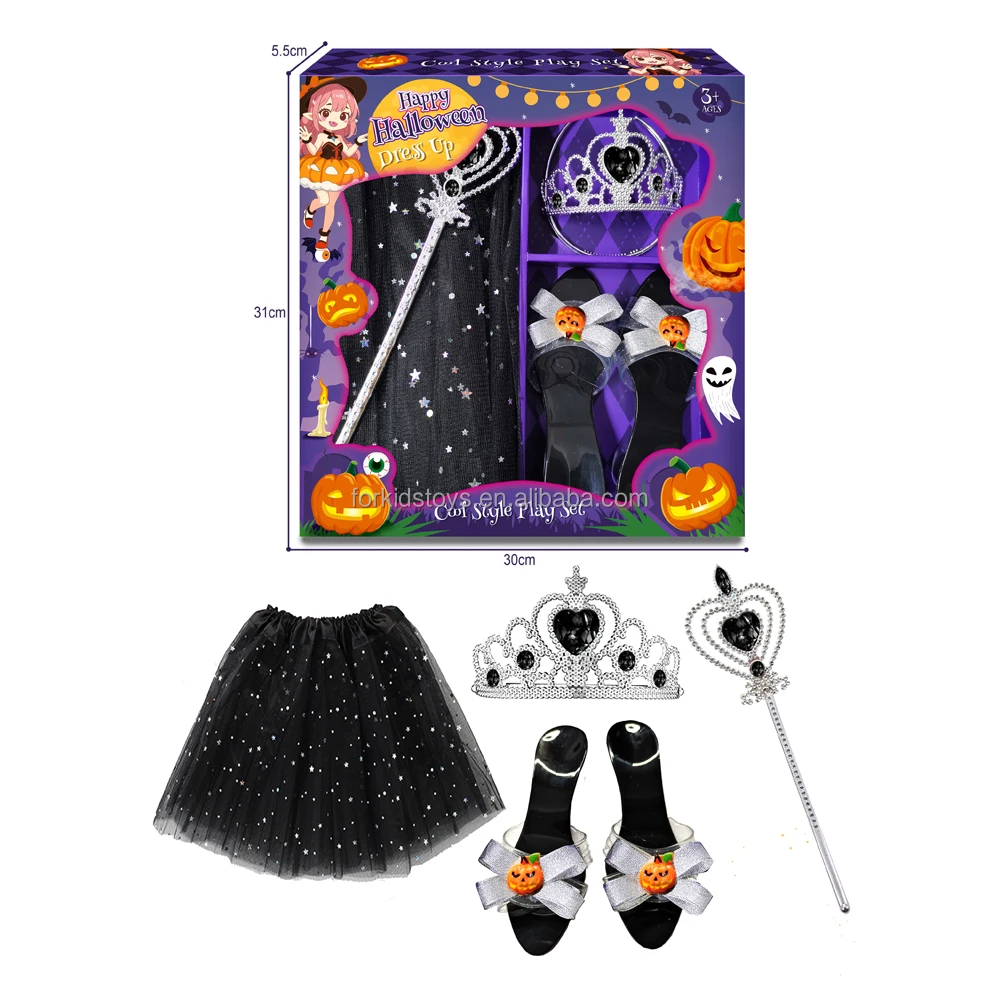 Princess Dress Party Accessories Toy Unicorn Headband High Heels Hand Bag and Tutu Skirt for Girls up Game