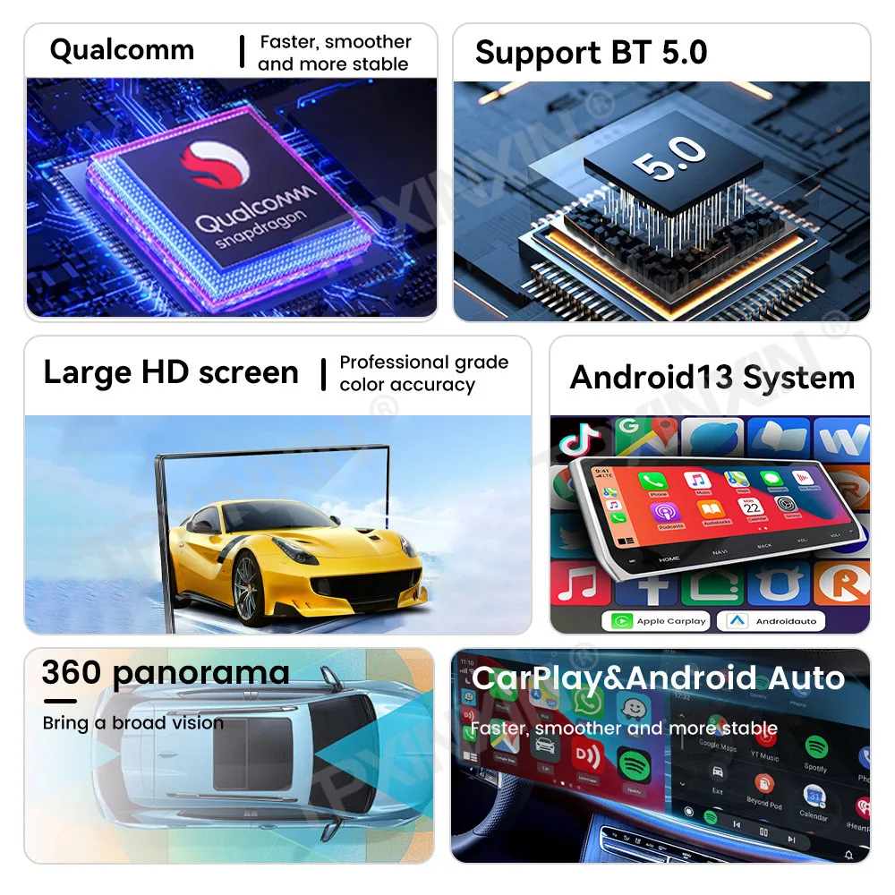 Car Radio For Toyota Fortuner 2016-2022 Car Multimedia Video Player Navigation stereo GPS Android 13