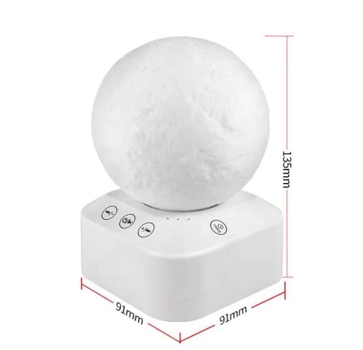 Q3 Moon Lamp Decoration White Noise Sounds Machine with Baby Night Light for Sleeping Timer Lighting