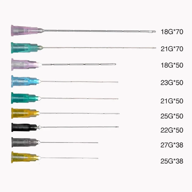 OEM micro cannula free shipping CE&ISO approved blunt needle fine micro cannula 25g 50mm