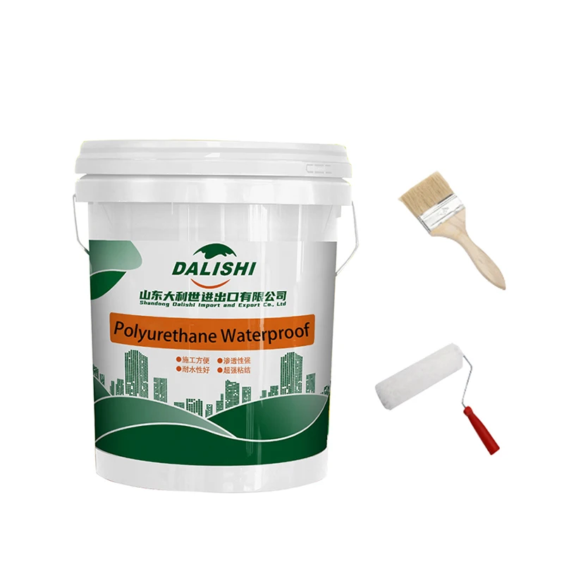 Polyurethane waterproof coating, color adjustable, seamless, for use in bathrooms and basements