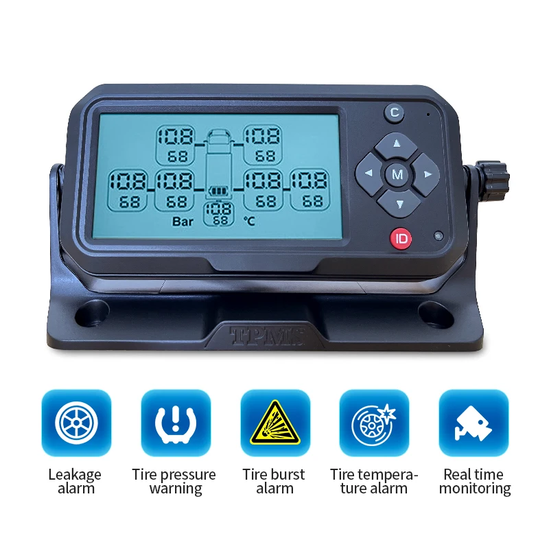 Tire pressure monitor External 4-wheel 6-wheel RV bread pickup tire pressure monitor