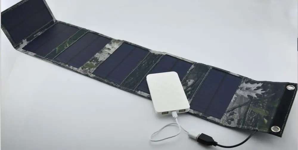 100% charging by sunlight  portable solar  charger water resistance  cell phone charger  9W foldable solar charger power bank