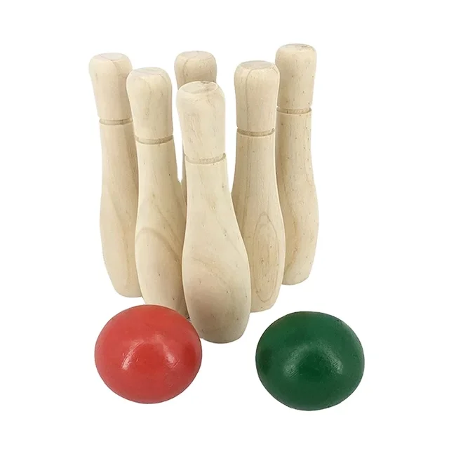 
Manufacturer direct wooden bowling customized various specifications of bowling set 