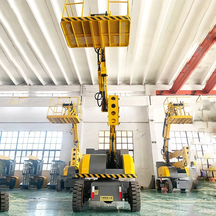 10 to 22 Meter Electric Crank Arm Lift Boom Lift Working 360 Degree Rotating Basket Curved Boom Arm Man Lift