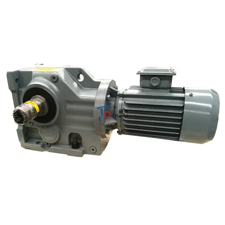 5.5kw 7.5kw 11kw 15kw Helical Spiral Bevel gear electric speed motor reducer for conveyor belt