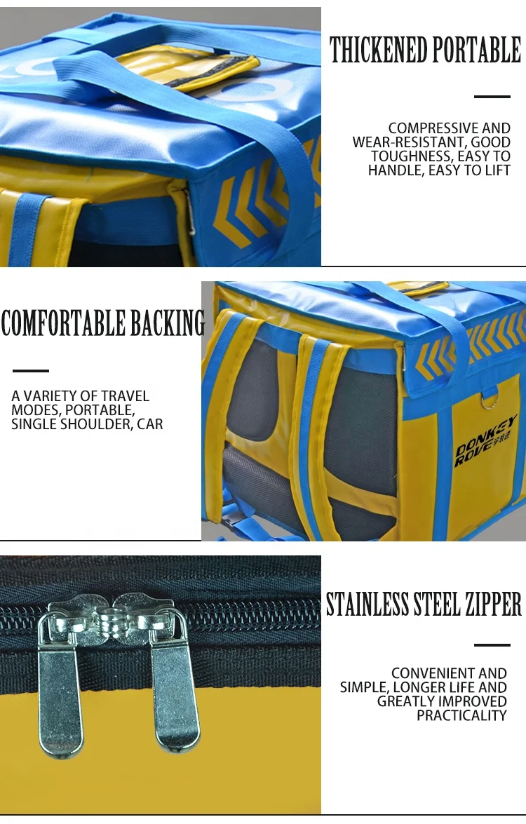 High quality insulated food delivery bag delivery backpack with divider