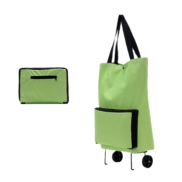 Style Foldable Shopping Trolley Bag with 2 Wheels Large(max Length>50cm)