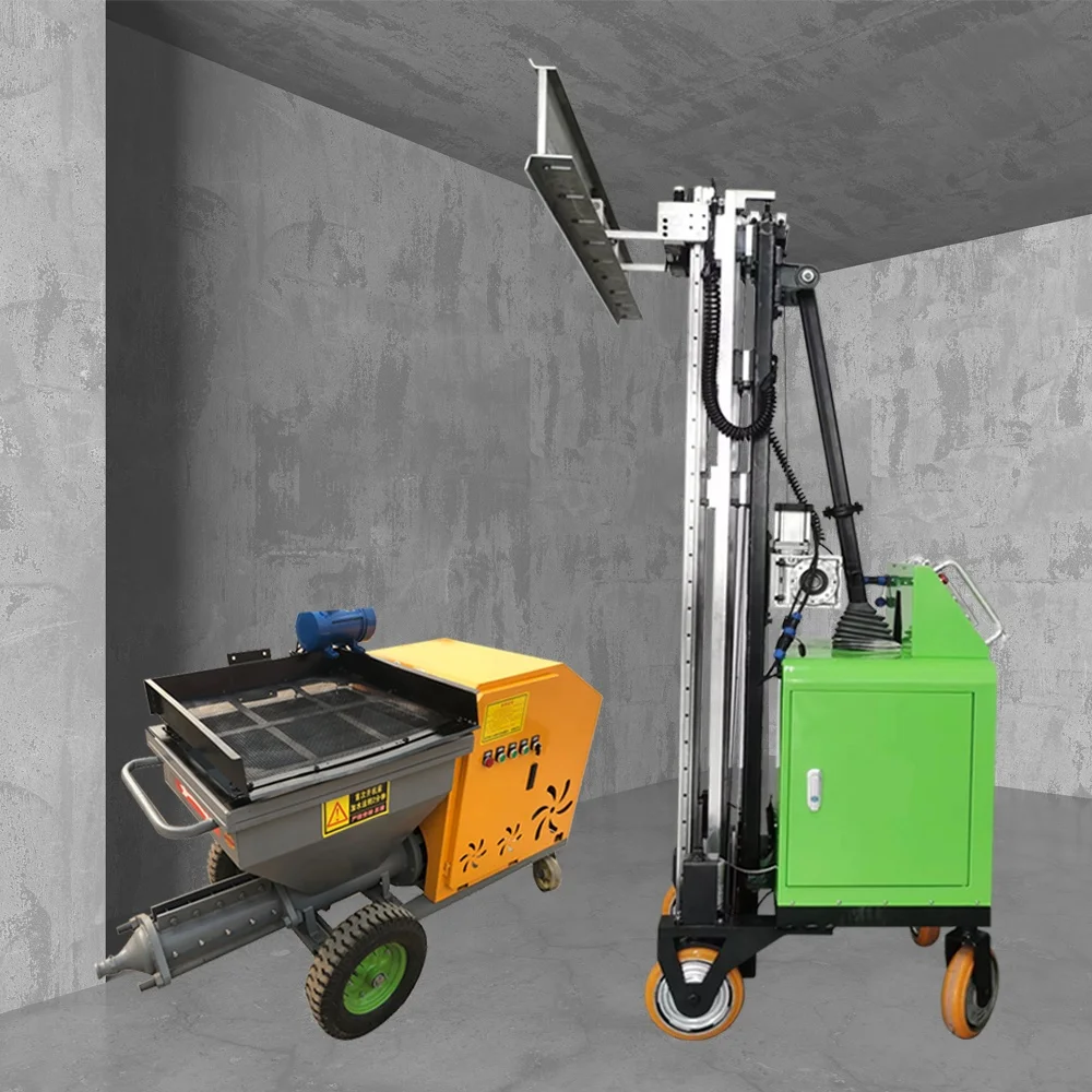 Cement Mortar Scraping Machine Wall Mobile Putty Scraping Robot Building Interior Wall Plastering Machine