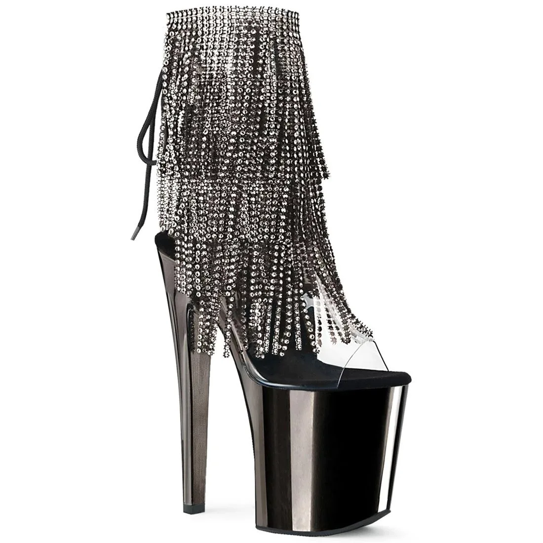 
Extreme High Heel Shoes 20 Cm Low Boot Night Shop Stage Pole Sexy Dance High Heel Boots 