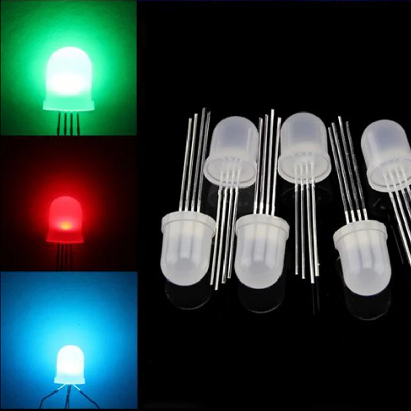 Dip F5 WS2811/WS2812/WS2812B Through-hole 5mm/8mm Round Straw-hat Flashing Addressable  LED