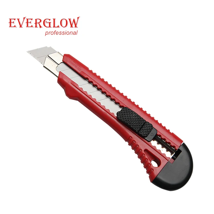 High Quality Low Price China Factory Paper Cutting 18mm Utility Knife With cutting paper, Plastic handle,carbon steel blade