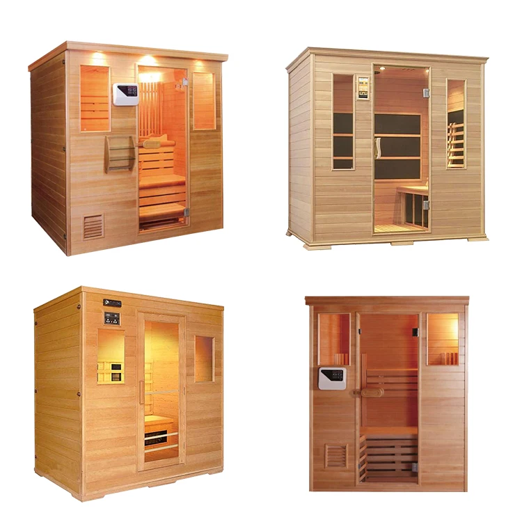 2 Perosn Smart Sauna Traditional Dry Steam Canadian Hemlock Outdoor Traditional Steam Sauna Portable