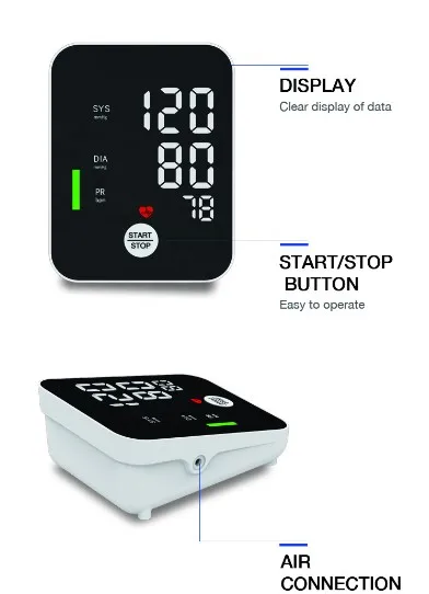Shenzhen Teveik Black Color Blood Pressure Machine BP Price Big Screen Blood Pressure Machine Monitor