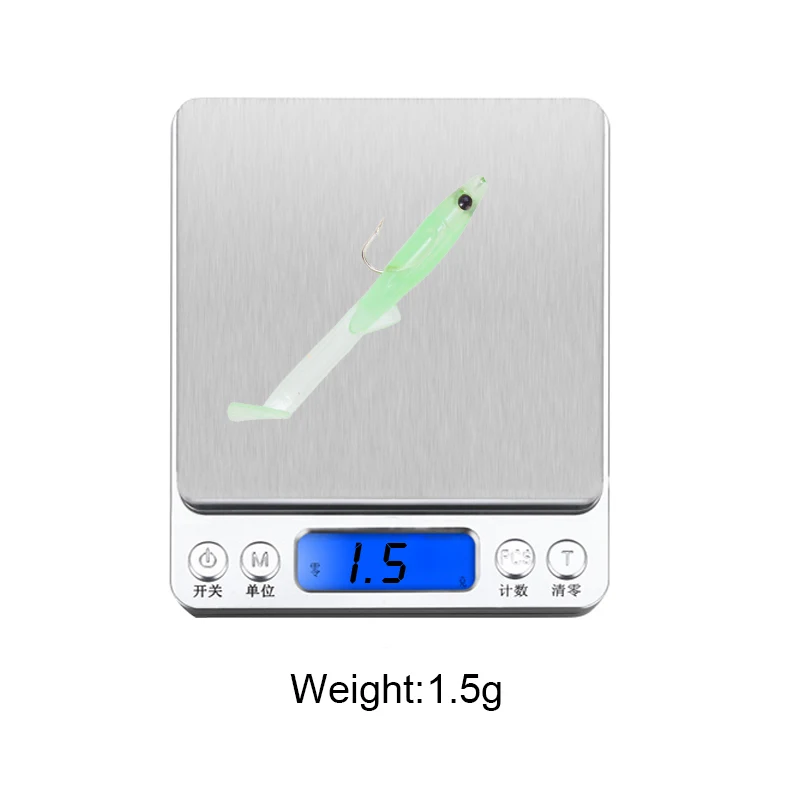 Silicone soft eel lure 65mm 1.5g 8pcs/bag PVC artifical bass fish baits with single hook