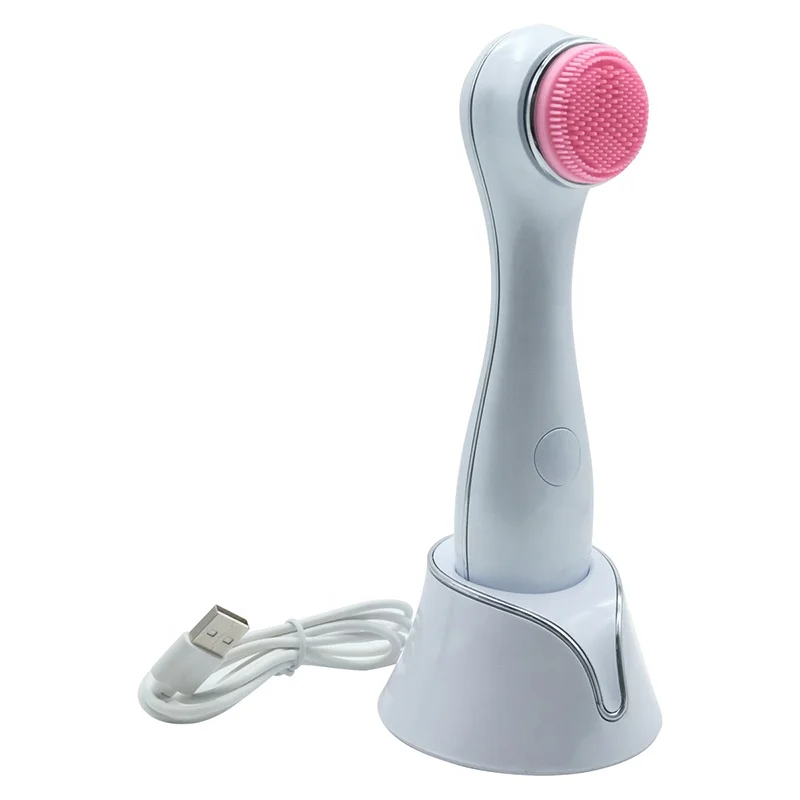 
new design electric facial care cleanser deeply face skin cleaner ultrasonic beauty silicone brush facial cleaning device 